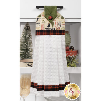  Hanging Towel Precut Kit - Christmas Tails - Cream