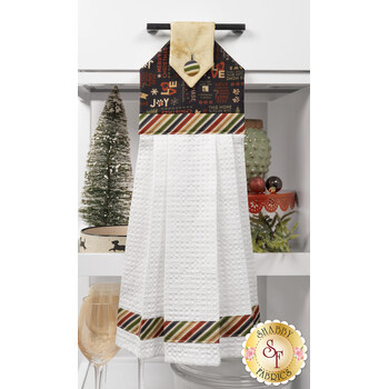  Hanging Towel Precut Kit - Christmas Tails - Black