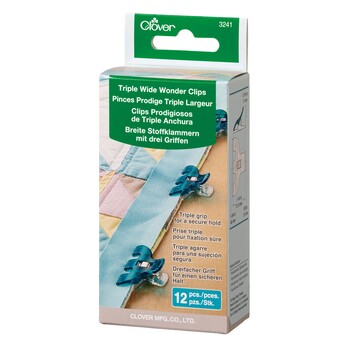 Clover Triple Wide Wonder Clips - 12 Count