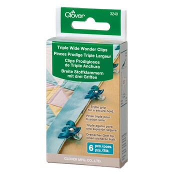 Clover Triple Wide Wonder Clips - 6 Count