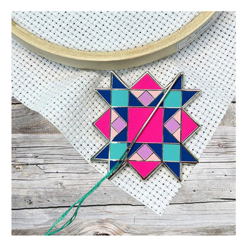 Quilt Star Magnetic Enamel Needle Minder