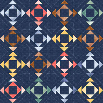 Playtime Flannel MASF10695-NZ Navy/Multi by Maywood Studio