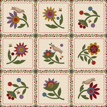 Penny Flower Flannel MASF11430-E Cream by Bonnie Sullivan for Maywood Studio