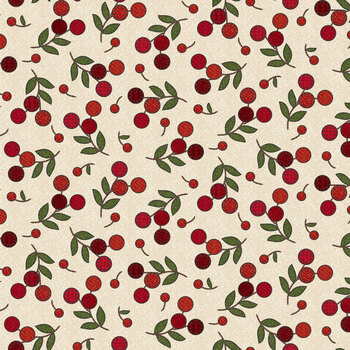 Penny Flower Flannel MASF11432-E Cream by Bonnie Sullivan for Maywood Studio
