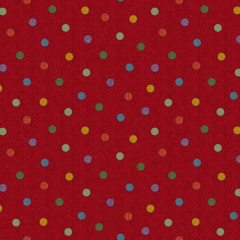 Penny Flower Flannel MASF11433-R Red by Bonnie Sullivan for Maywood Studio