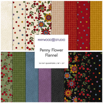 Penny Flower Flannel  Fat Quarter Bundle Bonnie Sullivan for Maywood Studio