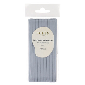 Iron-on Quilting Bias Tape - Grey Blue