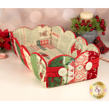  Scalloped Basket Kit - Holiday Cheer
