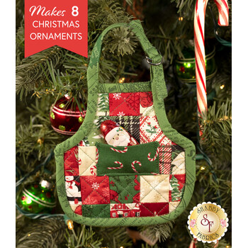  Christmas Apron Ornaments Kit - Makes 8 - Holiday Cheer