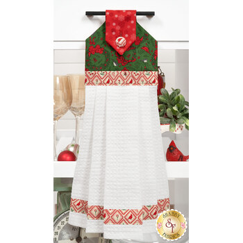  Hanging Towel Precut Kit - Holiday Cheer - Green