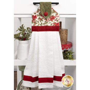  Hanging Towel Precut Kit - Candlelight Christmas - Cream