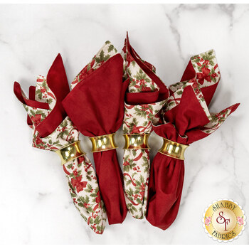  Cloth Napkins Kit - Makes 4 - Candlelight Christmas