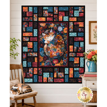  Stained Glass Panel Quilt Kit - Calico Cat