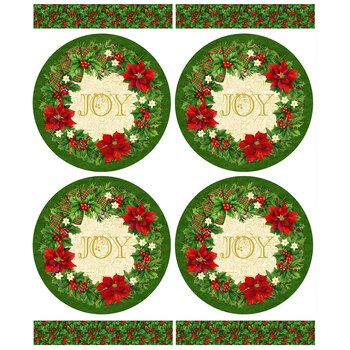 Deck the Halls C29003-76 Pine Multi by Liza B Studio for Northcott Fabrics