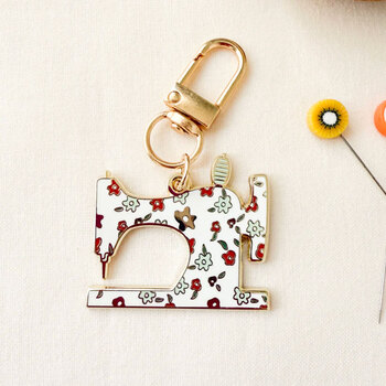 Sewing Machine Enamel Charm