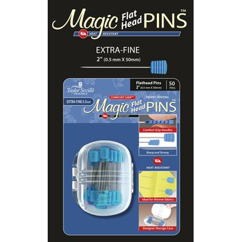 Magic Flathead Patchwork Pins - Extra Fine - 50pc