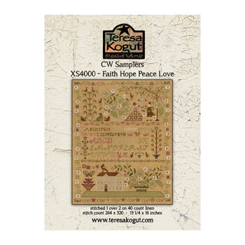 Faith Hope Peace Love Cross Stitch Pattern