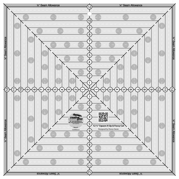 Creative Grids 12.5" Square It Up & Fussy Cut Quilt Ruler