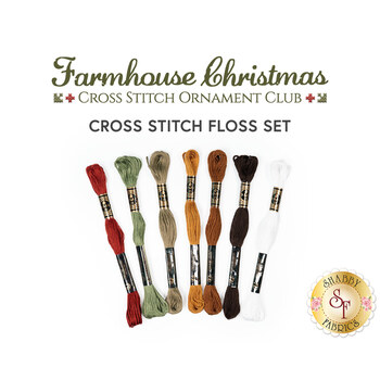  Farmhouse Christmas Cross Stitch Ornament Club Floss Set - RESERVE