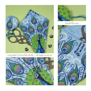 Peacock Scissor Case Cross Stitch Pattern