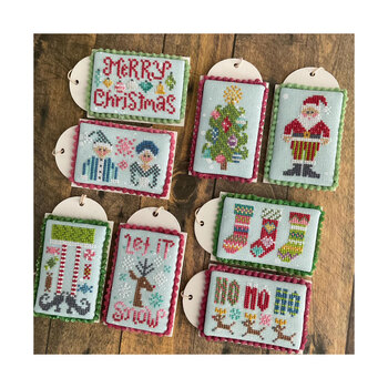 Christmas Tiny Tags Cross Stitch Pattern