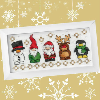 Hardanger Christmas Crew Cross Stitch Pattern