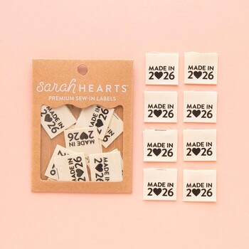 Sew In Labels - Made in 2026 - 8 Count