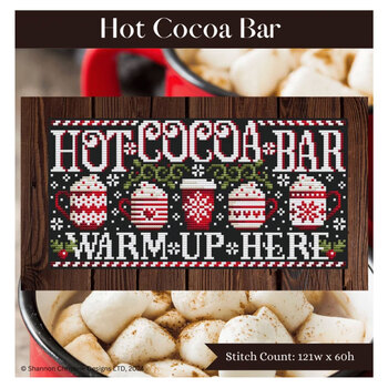 Hot Cocoa Bar Cross Stitch Pattern