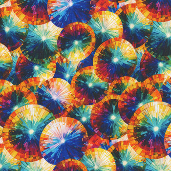 Kaleidoscope 16250201-01 Stained Glass Umbrellas by Peggy Collins for Camelot Fabrics