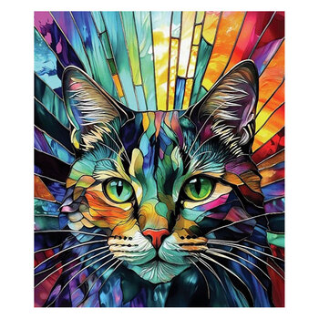Kaleidoscope 16250203P-01 Cat Panel by Peggy Collins for Camelot Fabrics