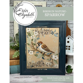 Birds In Nature - Sparrow Cross Stitch Pattern