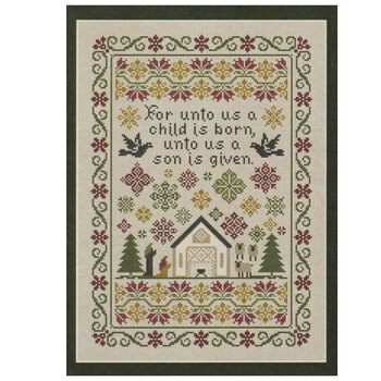 For Unto Us A Child Is Born Cross Stitch Pattern