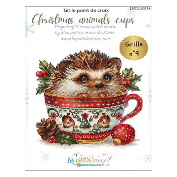 Christmas Animal Cups Cross Stitch Pattern
