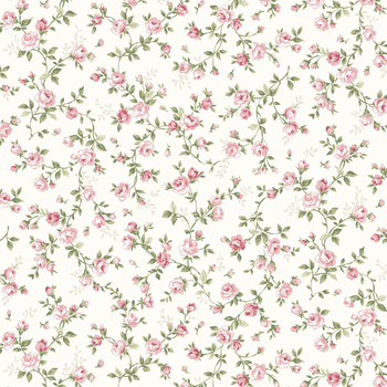 Lina Basic 4514-615 Roses Cream With Rose by Stof Fabrics