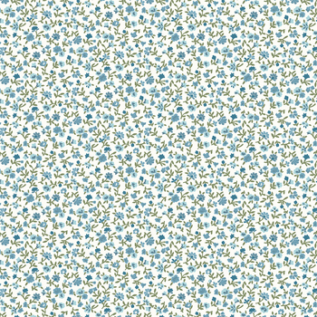 Lina Basic 4514-627 Small Flowers Blue by Stof Fabrics