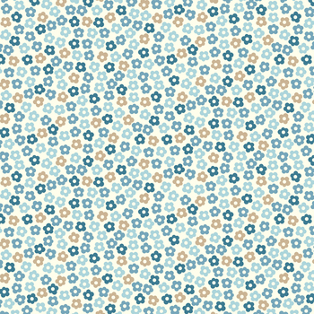 Lina Basic 4514-633 Flowers Blue by Stof Fabrics