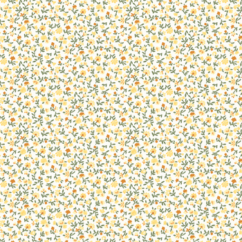Lina Basic 4514-653 Small Flowers Yellow by Stof Fabrics