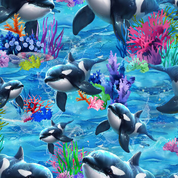 Blue Abyss 5291-77 Pacific by Claudia McKinney for Blank Quilting