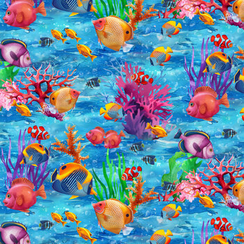 Blue Abyss 5293-77- Pacific by Claudia McKinney for Blank Quilting