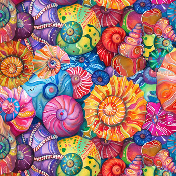Blue Abyss 5295-107 Tertiary by Claudia McKinney for Blank Quilting