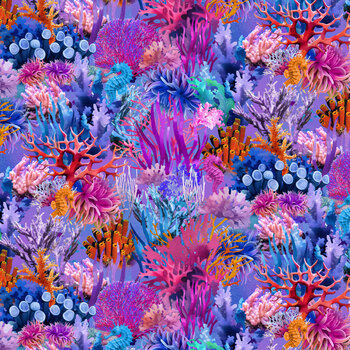 Blue Abyss 5296-52 Lilac by Claudia McKinney for Blank Quilting