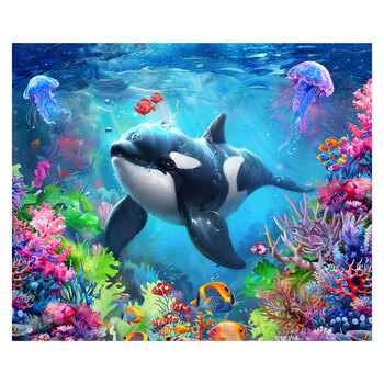 Blue Abyss 5300P-77 Pacific Panel by Claudia McKinney for Blank Quilting
