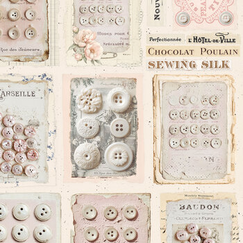 Buttons and Keepsakes 5359-14 Cream by Frank Garcia for Blank Quilting