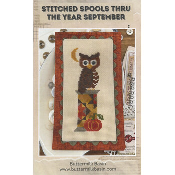 Stitched Spools Thru The Year - September Cross Stitch Pattern