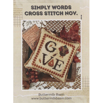 Simply Words Thru The Year - November Cross Stitch Pattern