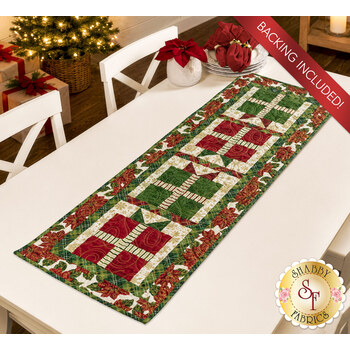  A Gift for You Table Runner - Poinsettias at Christmas