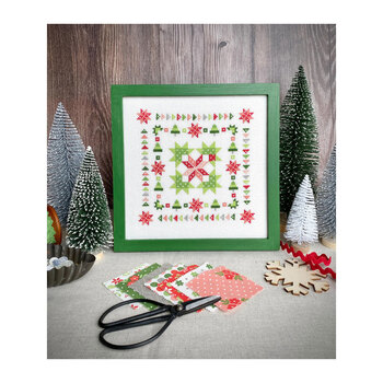 Wreath and Pine Cross Stitch Pattern