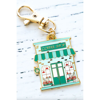 Coffee Shop Enamel Charm