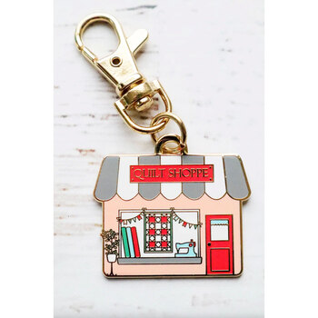 Quilt Shop Enamel Charm