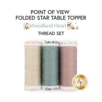  Point of View Folded Star Table Topper Kit - Woodland Heart Thread Set